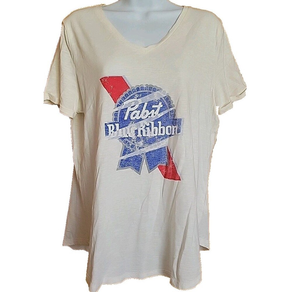 Maurices Pabst Blue Ribbon T-Shirt L Beach Concert Large Pub Crawl Dive Bar